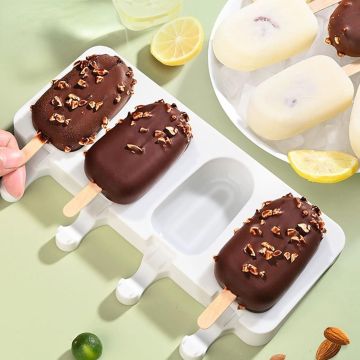 4 Hole Ice-cream Silicone Mold