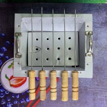 Barbecue (BBQ) Grill Machine with 5 pcs Wooden Handle Skewers