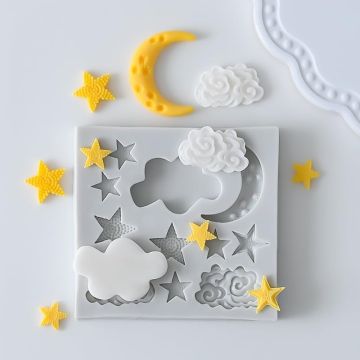 Cloud Star Moon Silicone Mold