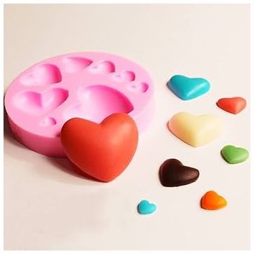 Round Heart Shape Silicone Mold