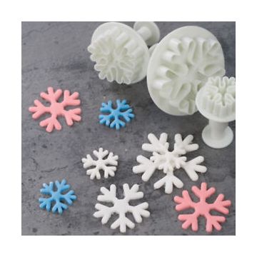 3 Pieces Party Snowflake Fondant Cutter Set