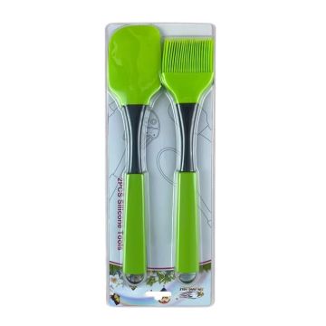 Silicone Pastry Brush & Spatula 2Pcs Set