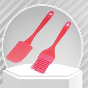 Silicone Spatula And Oil Brush Set