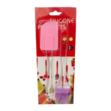 Silicone Cooking Spatula And Oil Brush Set